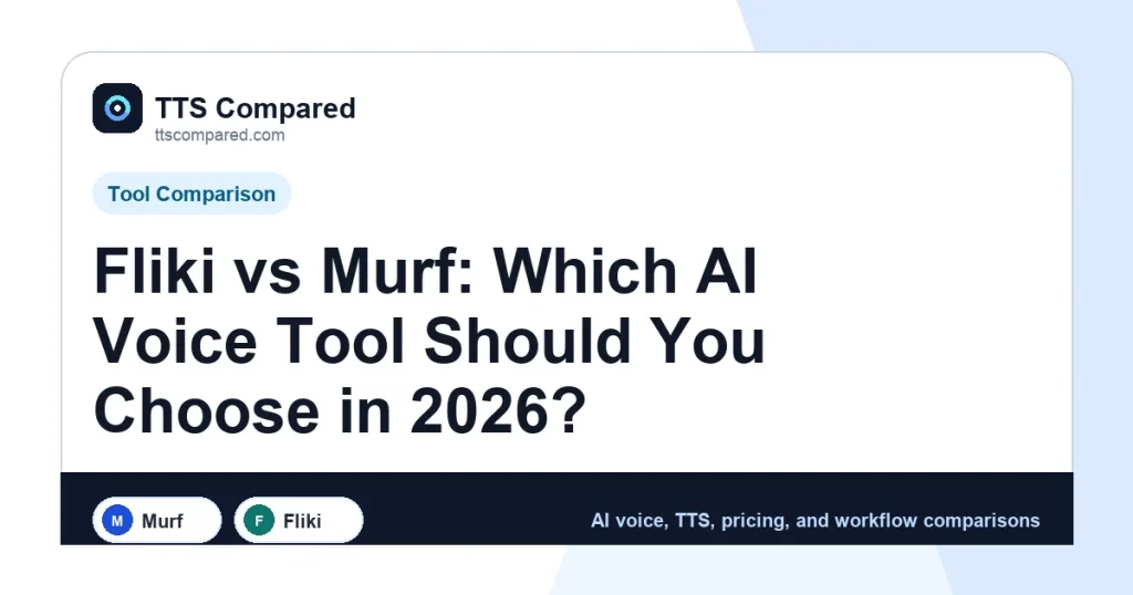 Fliki vs Murf: Which AI Voice Tool Should You Choose in 2026? cover image