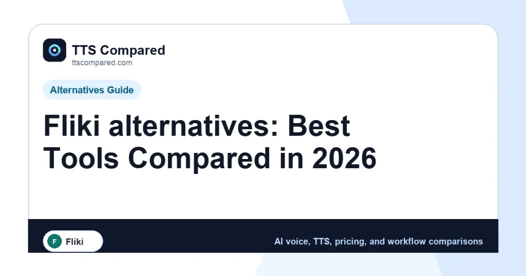 Fliki alternatives: Best Tools Compared in 2026 cover image