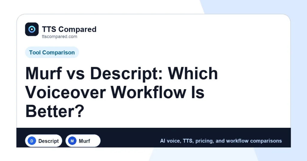 Murf vs Descript: Which Voiceover Workflow Is Better? cover image