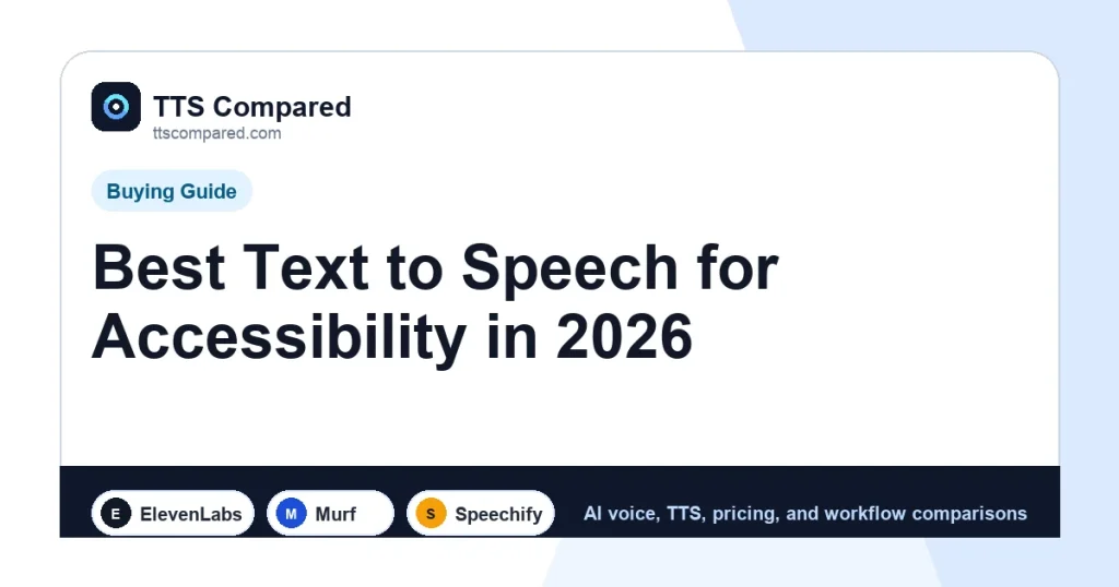 Best Text to Speech for Accessibility in 2026 cover image
