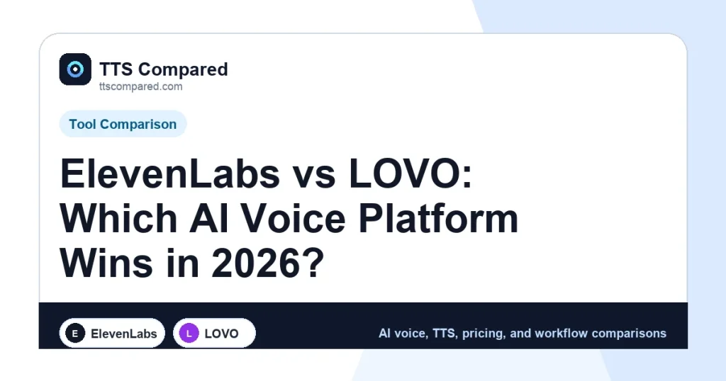 ElevenLabs vs LOVO: Which AI Voice Platform Wins in 2026? cover image