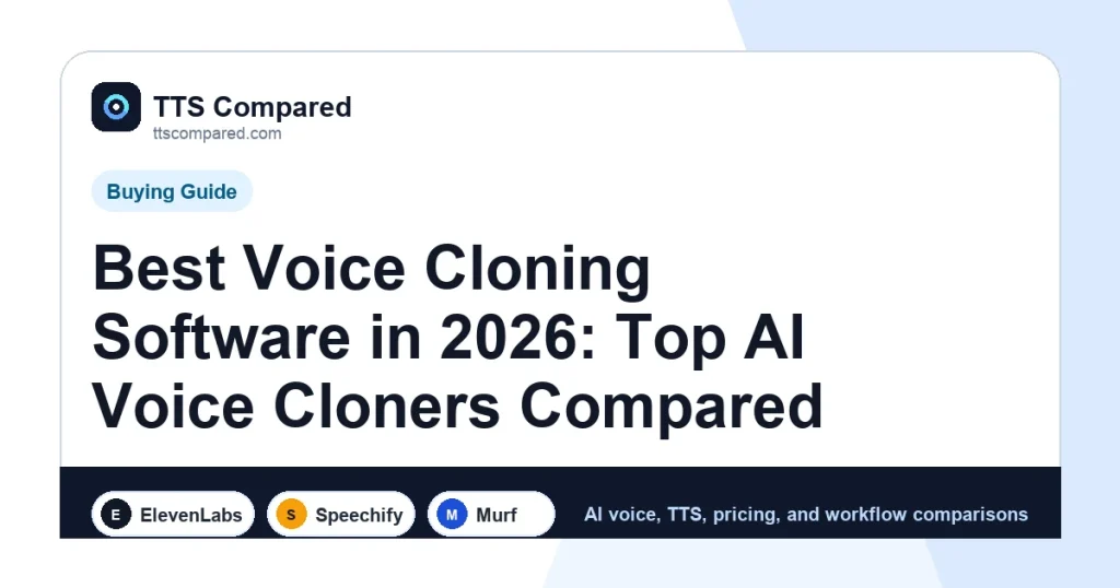Best Voice Cloning Software in 2026: Top AI Voice Cloners Compared cover image