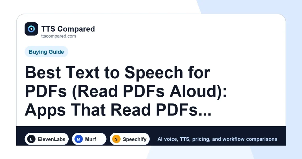 Best text to speech for PDFs